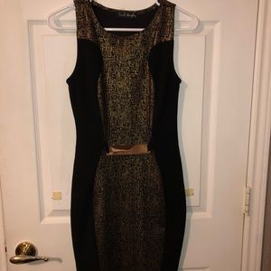 Black and gold dress